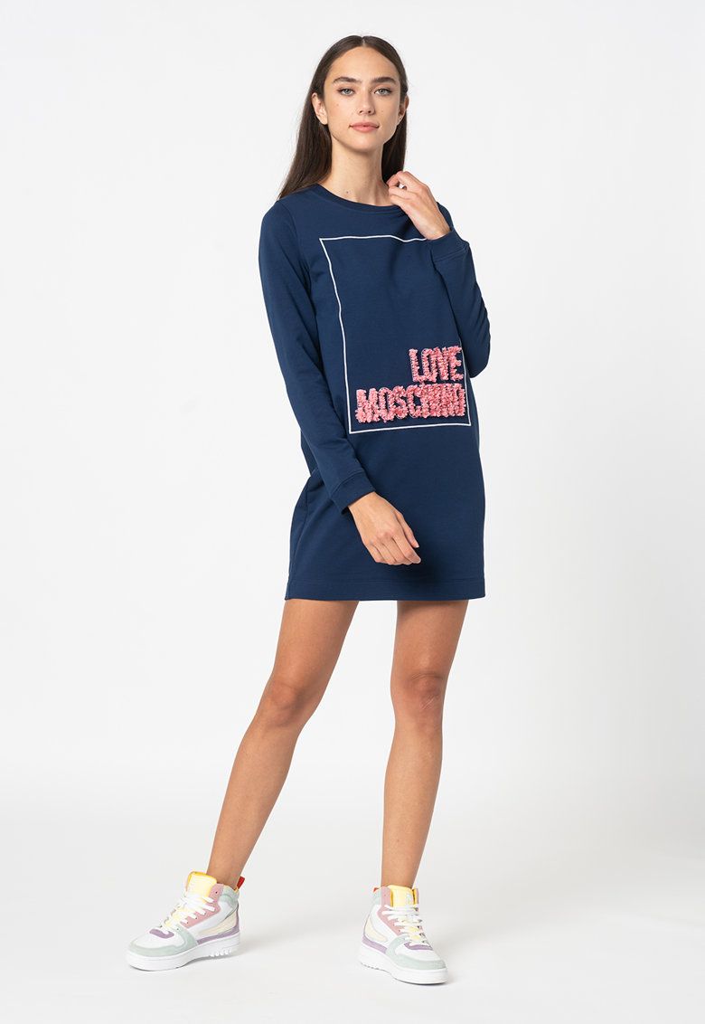 Love Moschino Blue Cotton Women Women's Dress