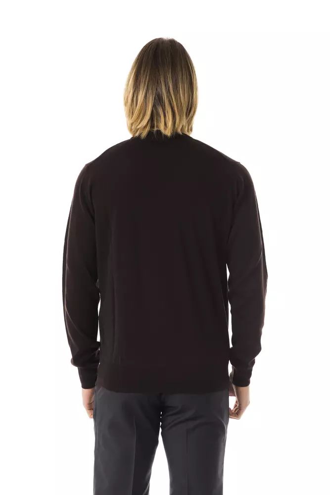 Uominitaliani Brown Merino Men Men's Sweater