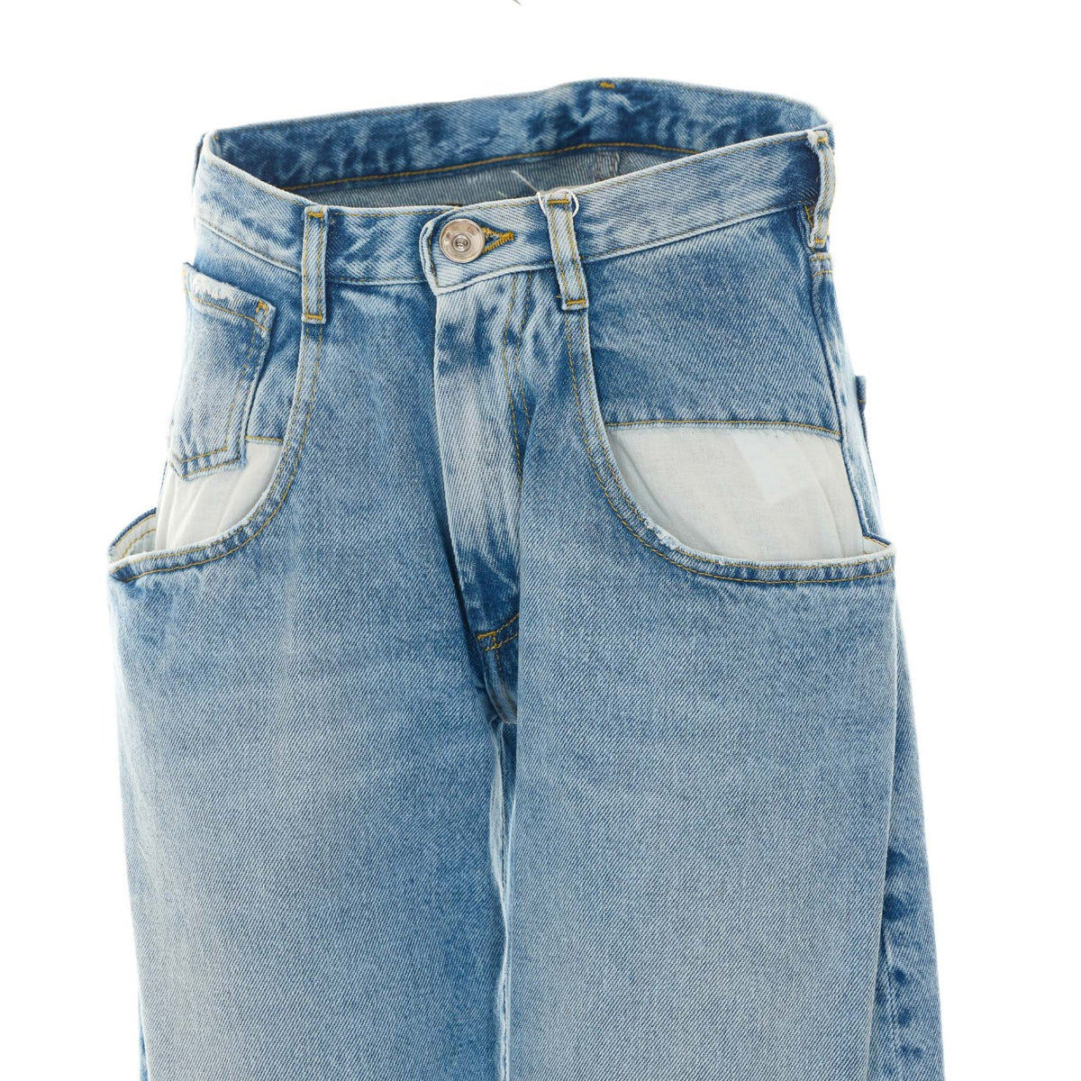 Maison Margiela Women Straight Jeans With Contrasted Pockets