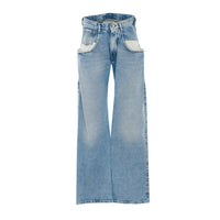 Maison Margiela Women Straight Jeans With Contrasted Pockets