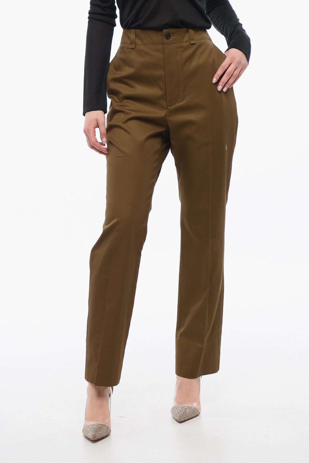 Saint Laurent Straight-Leg Trousers with Pleats