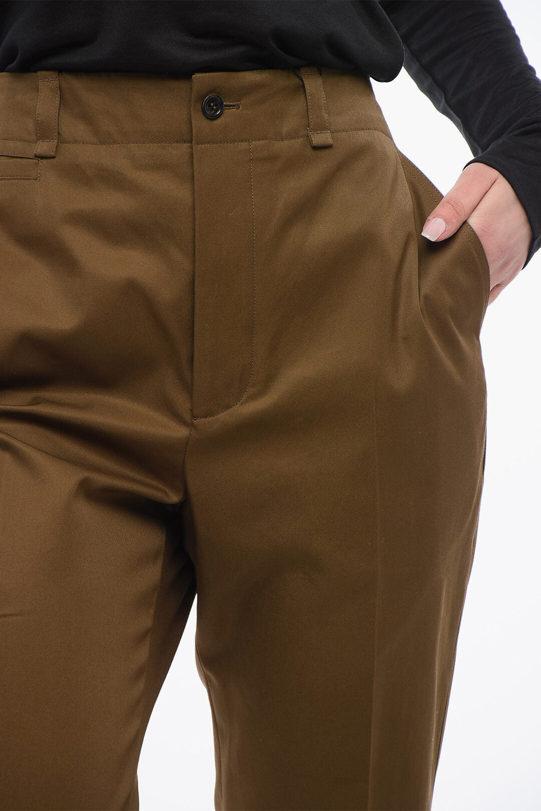 Saint Laurent Straight-Leg Trousers with Pleats