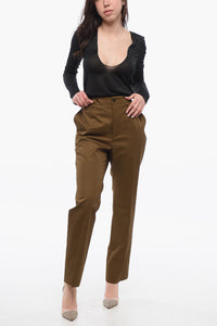 Saint Laurent Straight-Leg Trousers with Pleats