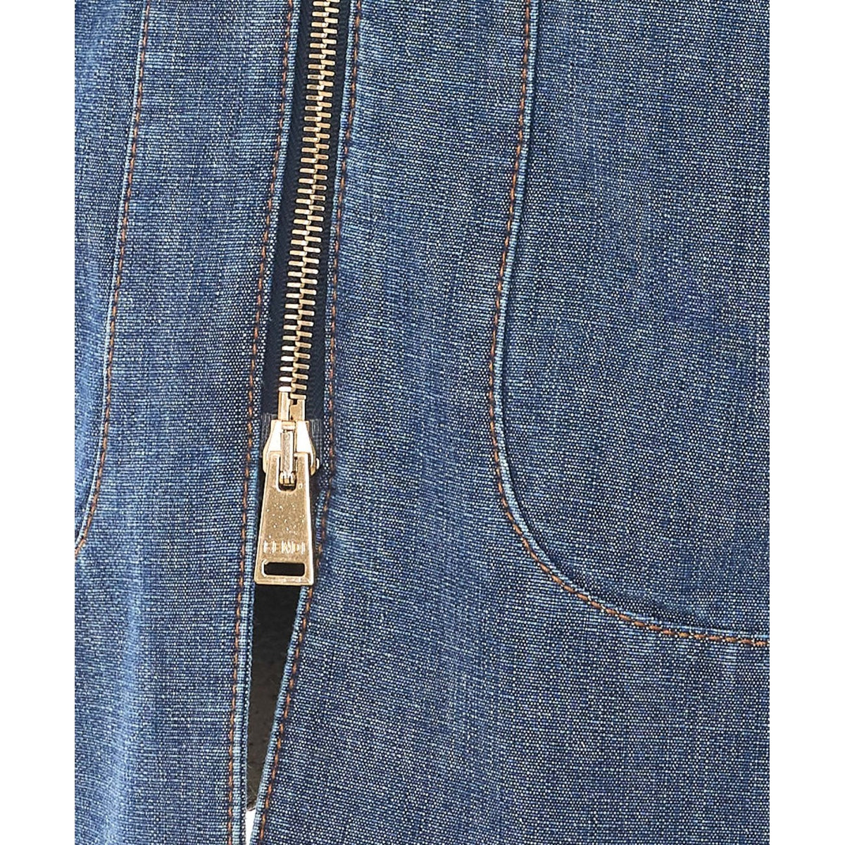 Fendi Fendi Women Straight Midi Denim Skirt
