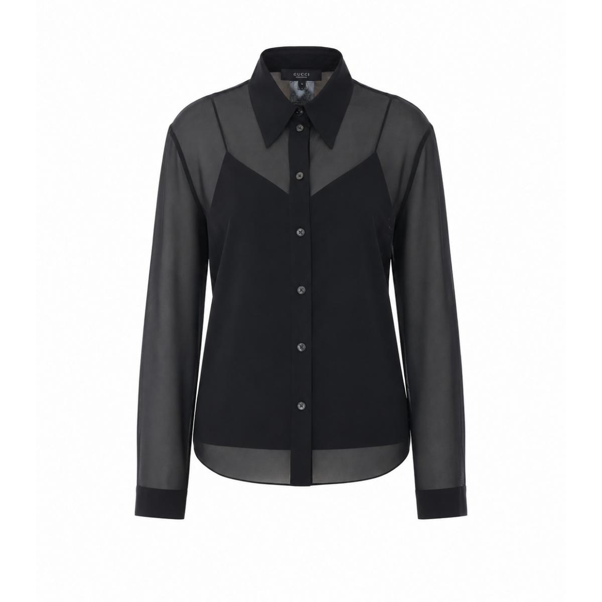Gucci Gucci Women Stretch Silk Chiffon Shirt