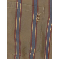 Saint Laurent Saint Laurent Men Striped Cassandre Shirt