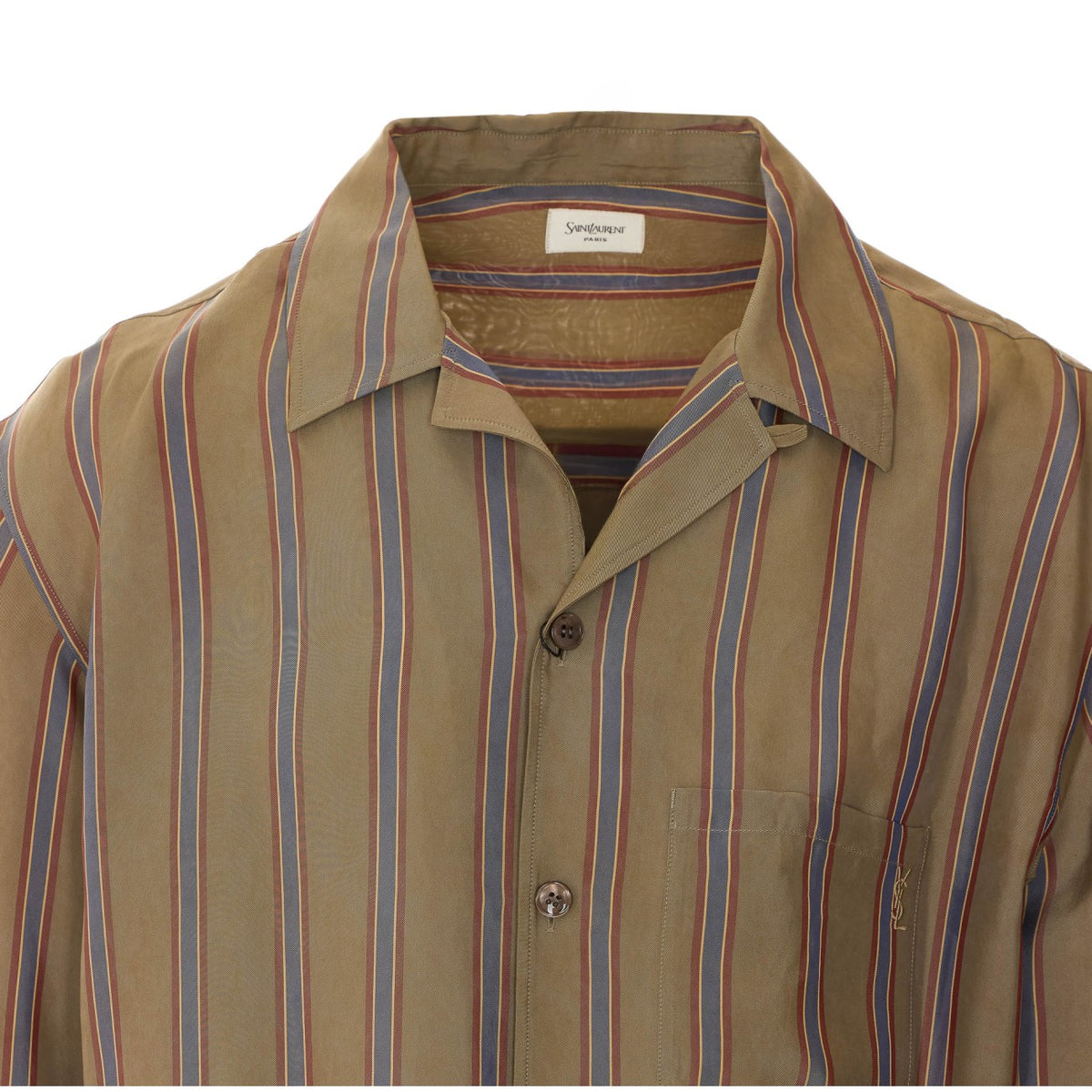 Saint Laurent Saint Laurent Men Striped Cassandre Shirt
