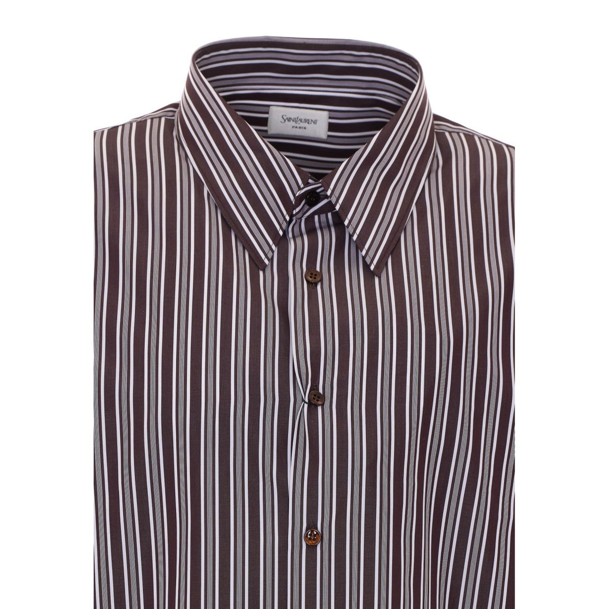 Saint Laurent Saint Laurent Men Striped Cotton Poplin Shirt