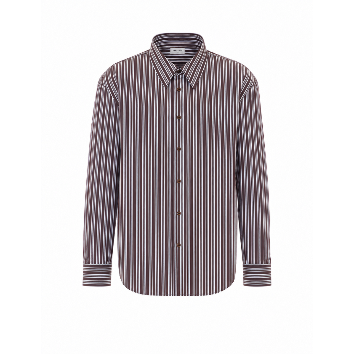 Saint Laurent Saint Laurent Men Striped Cotton Poplin Shirt