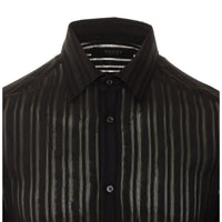 Gucci Gucci Men Striped Silk Gauze Shirt