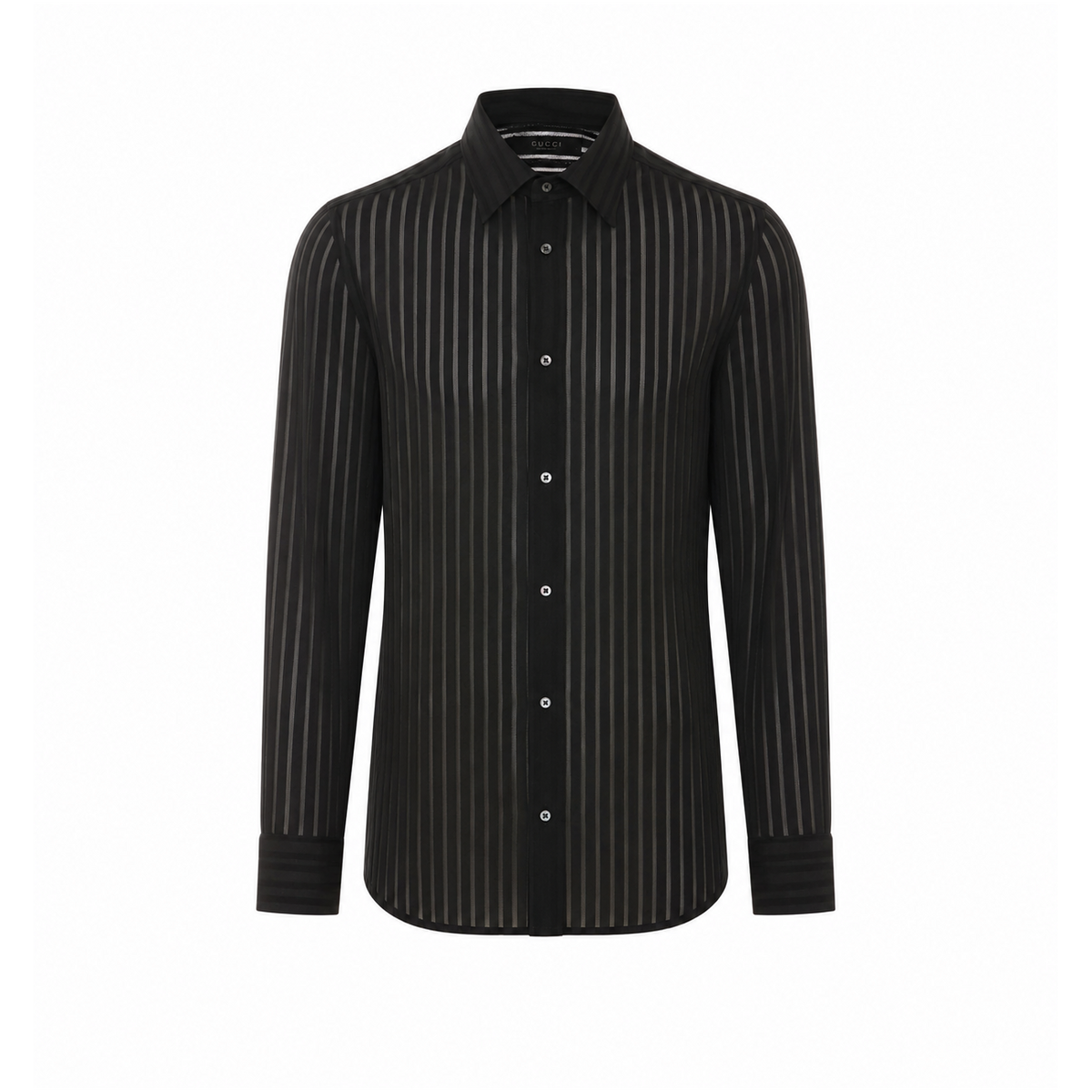 Gucci Gucci Men Striped Silk Gauze Shirt