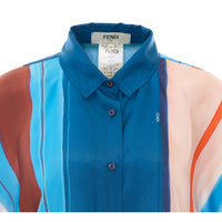 Fendi Women Striped Top With Fendi Mini Logo
