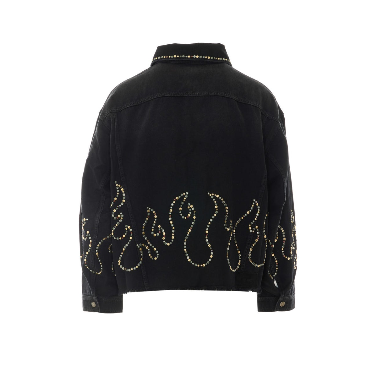 Amiri Amiri Men Studs Flames Trucker Jacket