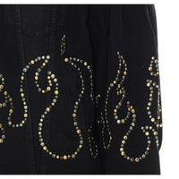 Amiri Amiri Men Studs Flames Trucker Jacket