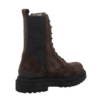 Brunello Cucinelli Brunello Cucinelli Women Suede And Wool Booties With Precious Detail