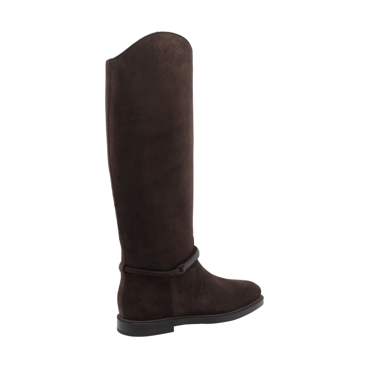 Brunello Cucinelli Brunello Cucinelli Women Suede Boot With Precious Strap