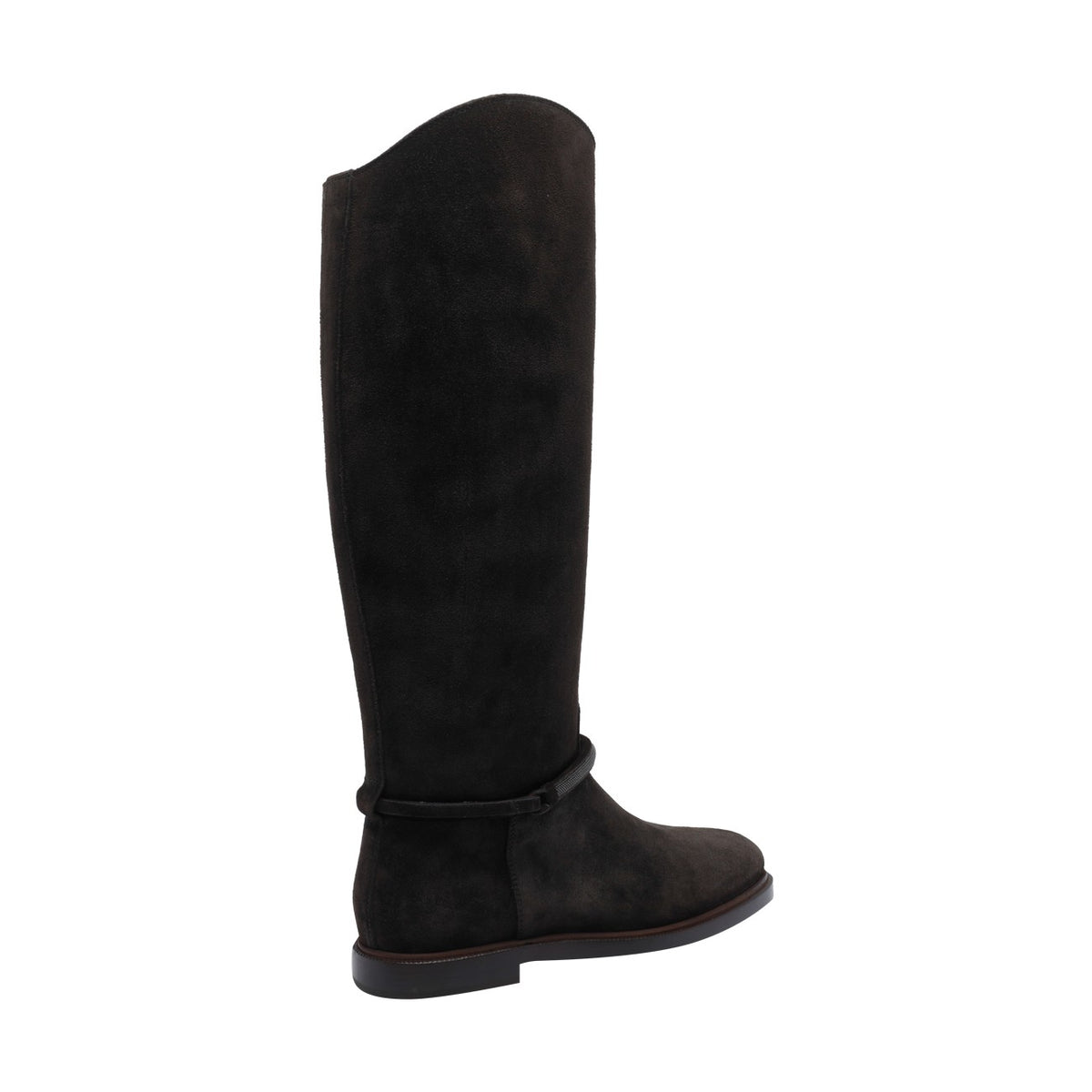 Brunello Cucinelli Brunello Cucinelli Women Suede Boots With Precious Strap