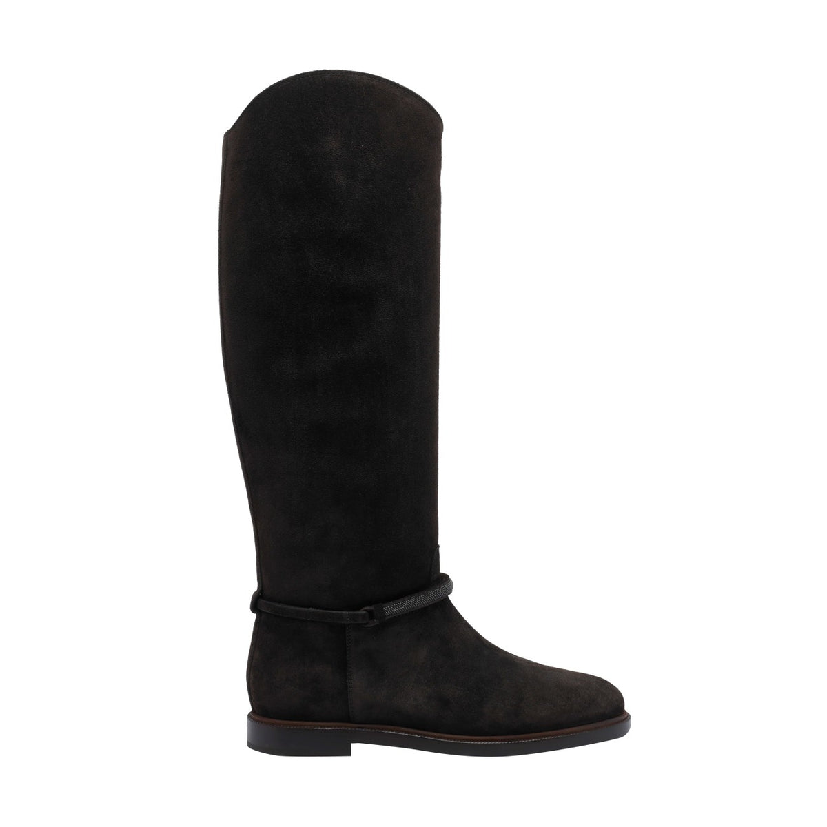 Brunello Cucinelli Brunello Cucinelli Women Suede Boots With Precious Strap