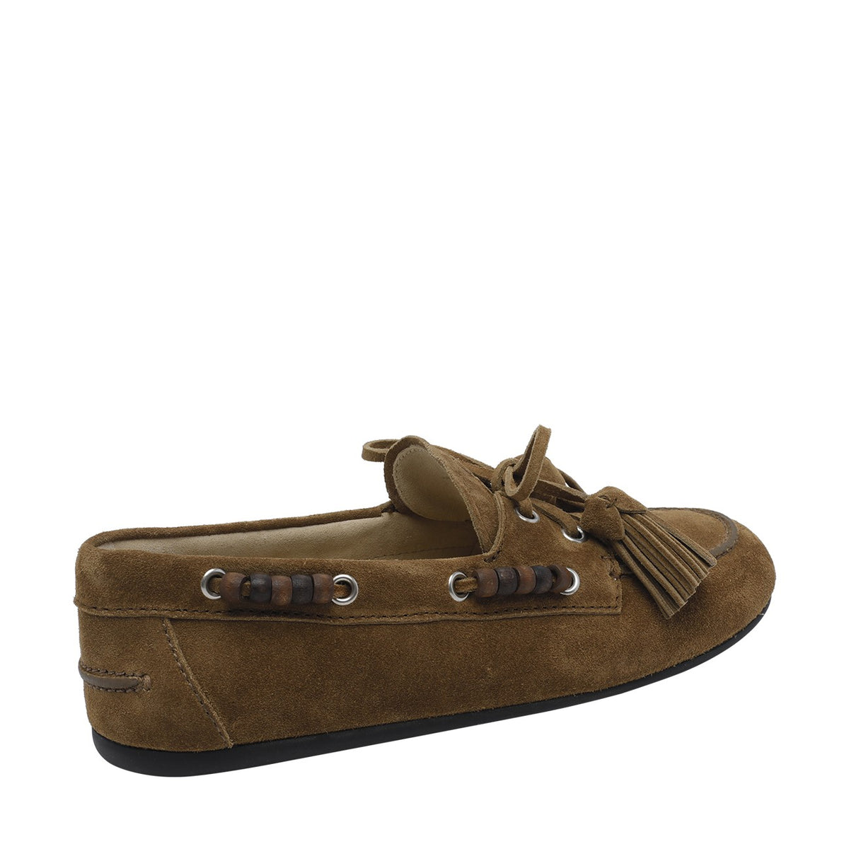 Miu Miu Miu Miu Women Suede Deck Loafers With Tassels And Miu Miu Logo
