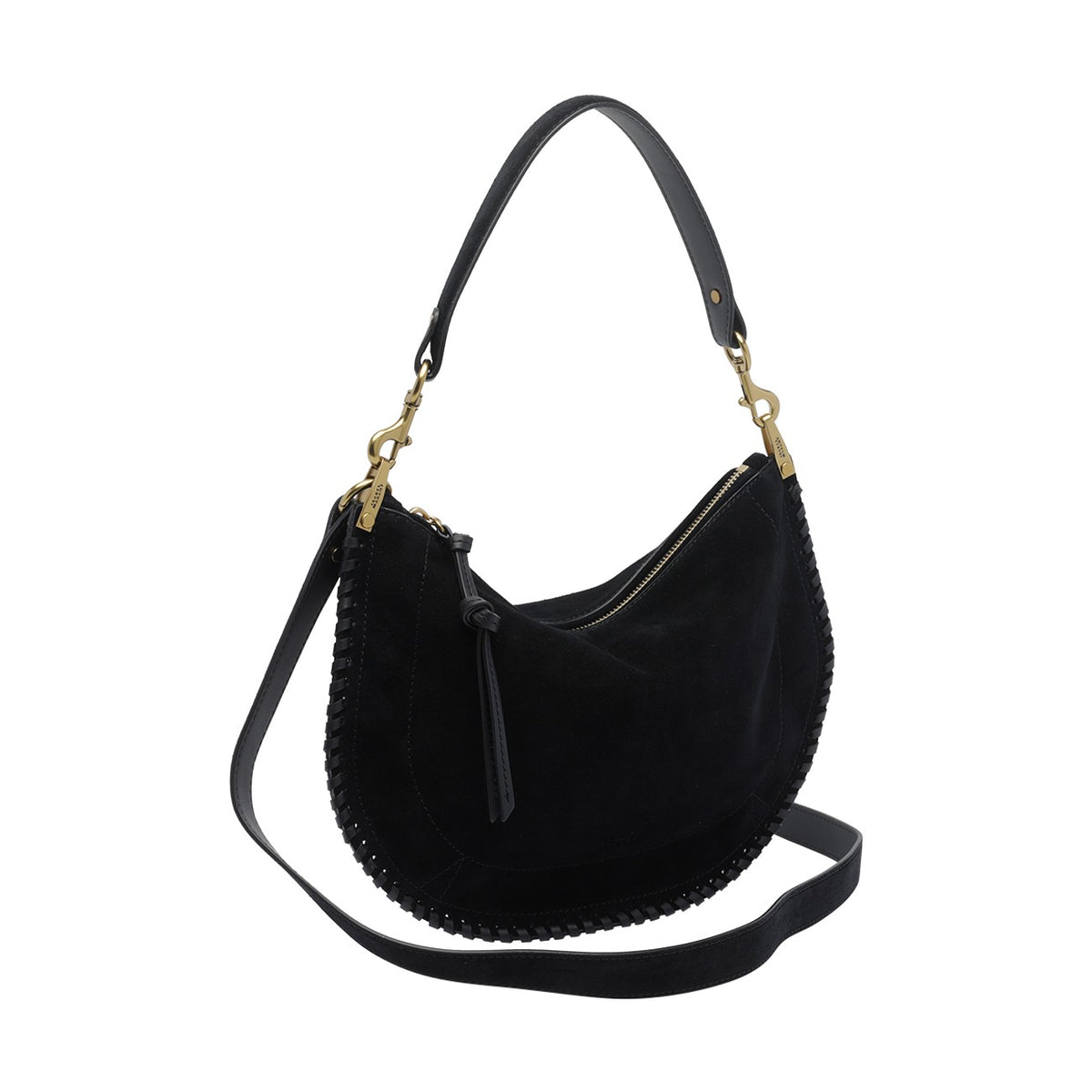 Isabel Marant Women Suede Oskan Soft Zip Shoulder Bag
