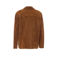 Saint Laurent Men Suede Overshirt