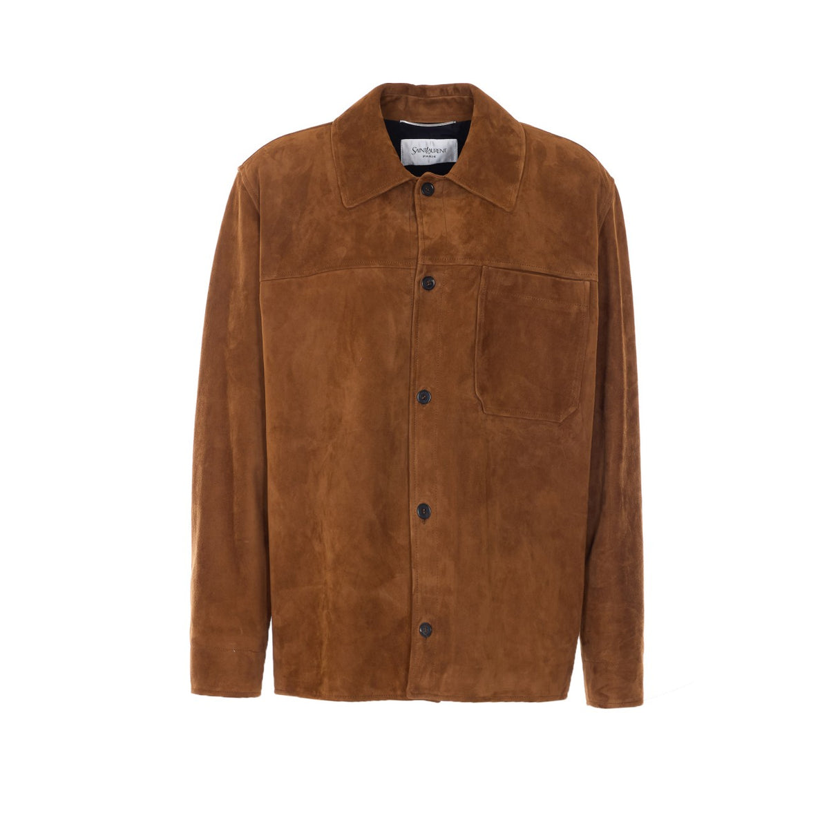 Saint Laurent Men Suede Overshirt