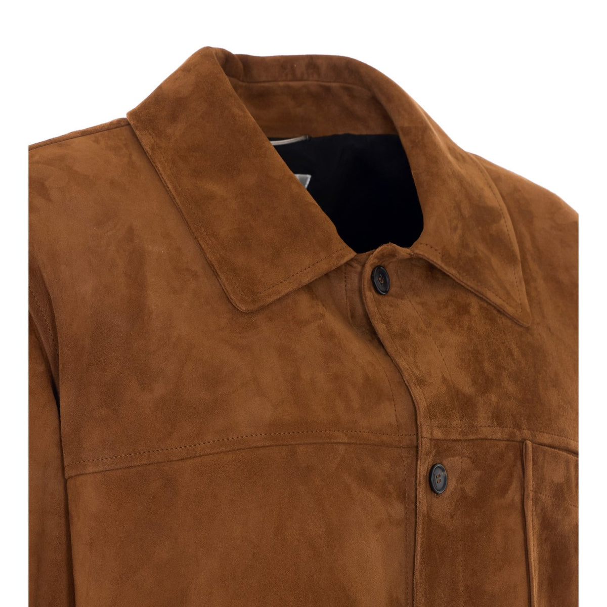 Saint Laurent Men Suede Overshirt