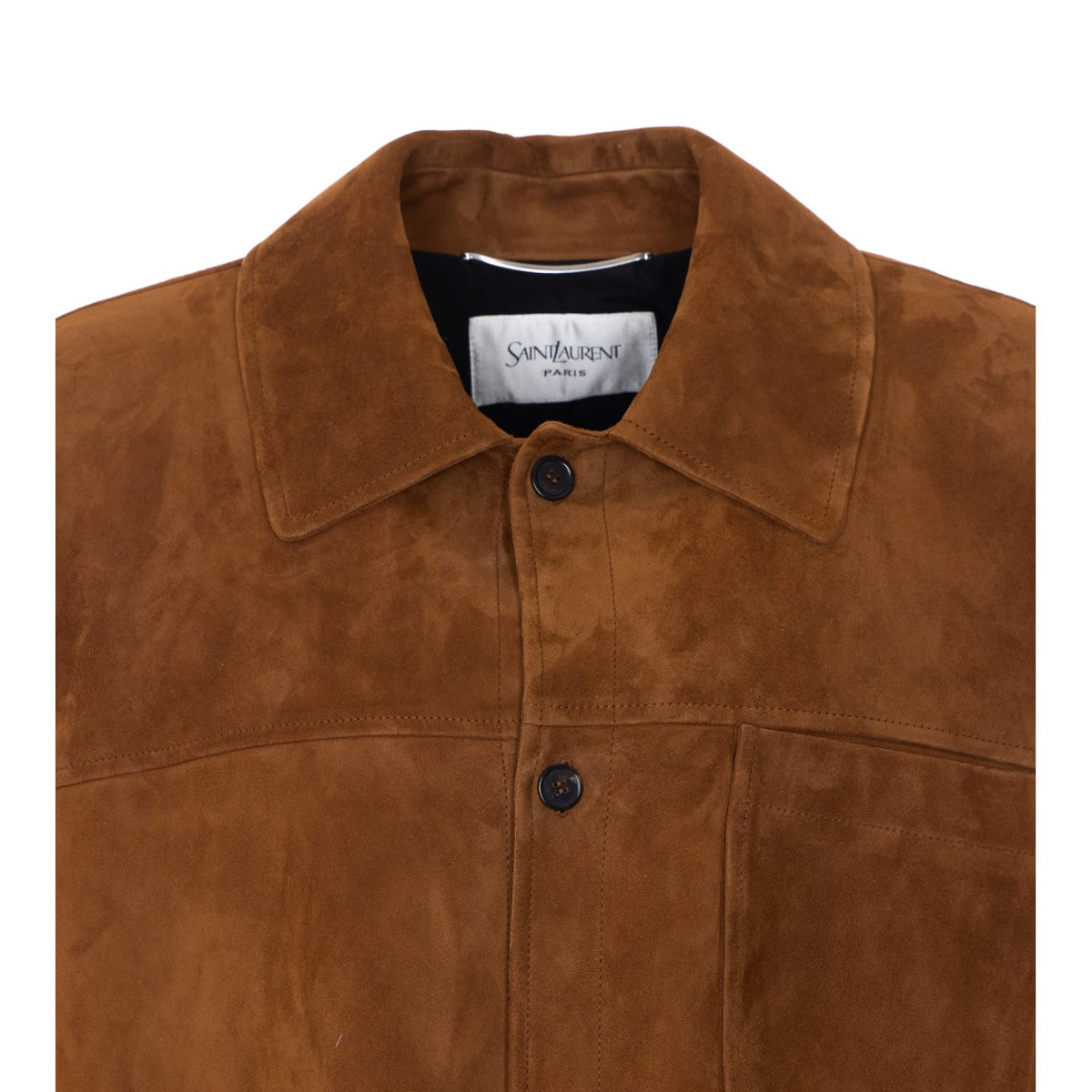 Saint Laurent Men Suede Overshirt