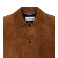 Saint Laurent Men Suede Overshirt