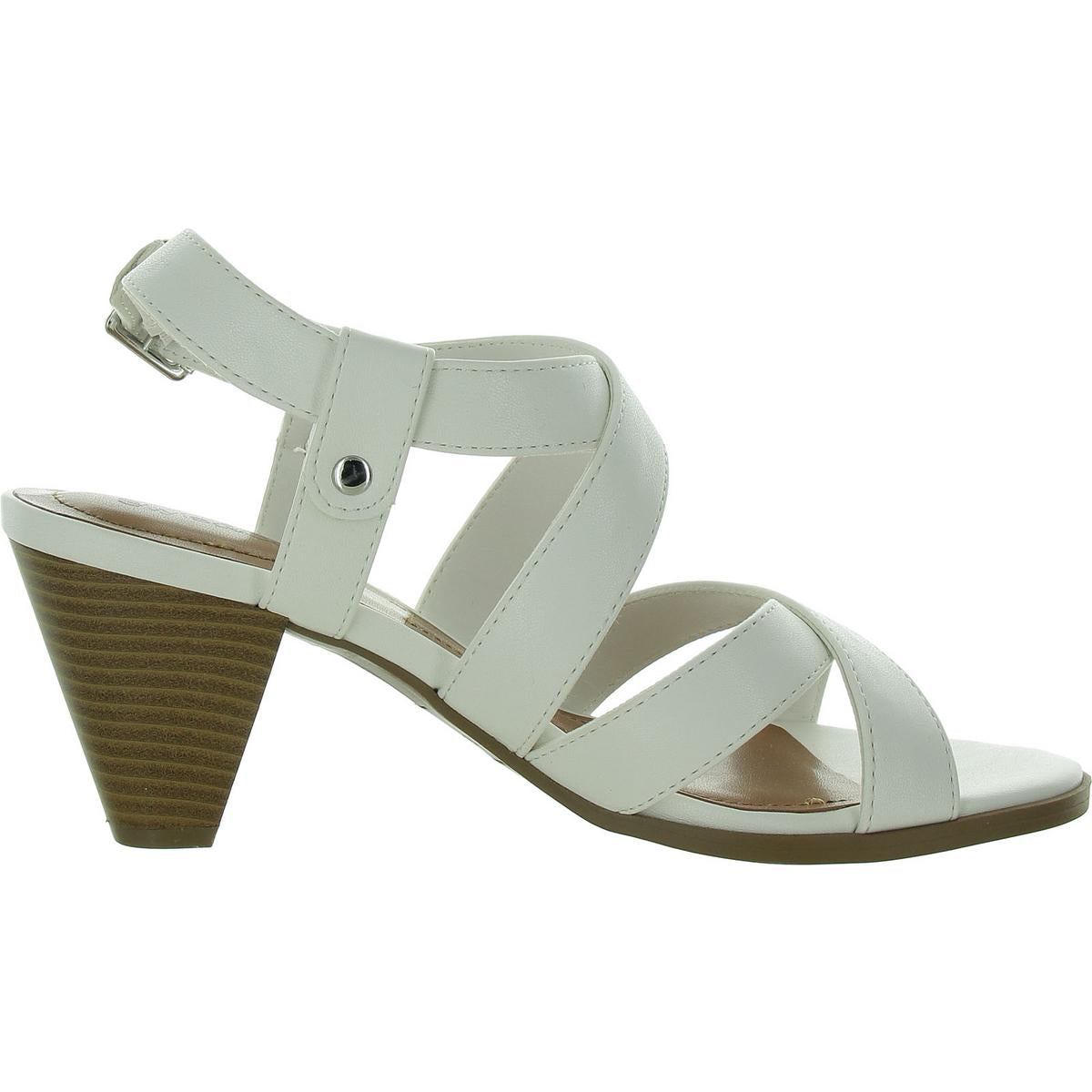 Honniee Womens Faux Suede Criss-Cross Slingback Sandals