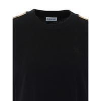 Burberry Women T-Shirt Dress With Check Trim