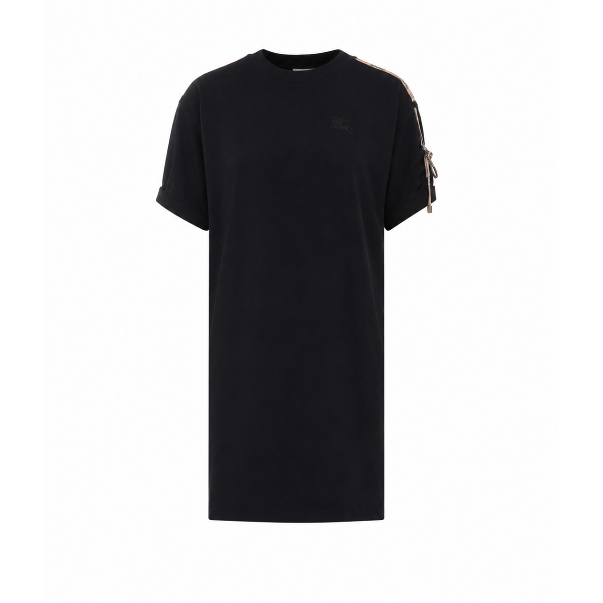 Burberry Women T-Shirt Dress With Check Trim