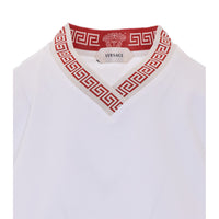 Versace Women T-Shirt With Greca And Medusa Motif On Profiles