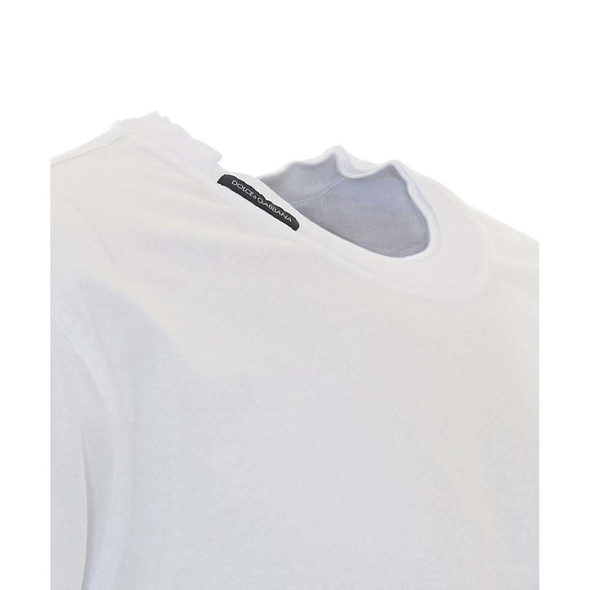 Dolce&Gabbana Men T-Shirt With Logo On Neck