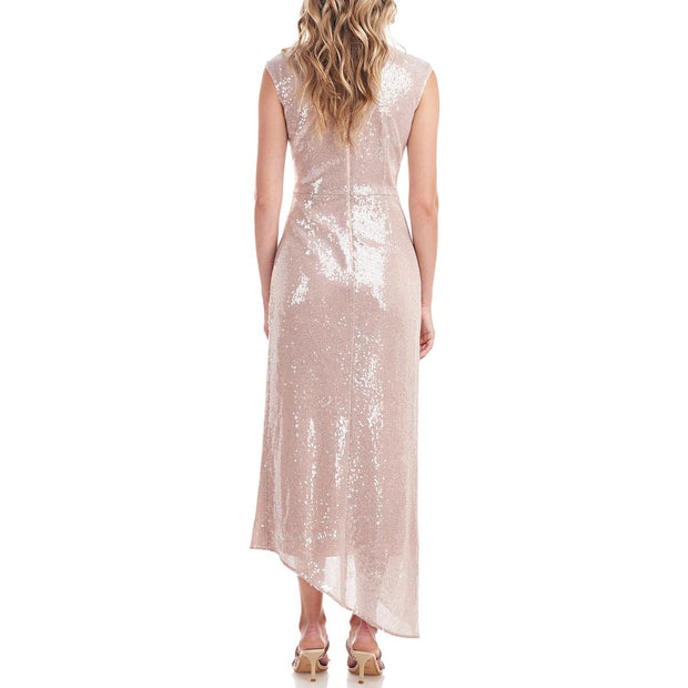 Womens Sequined Midi Cocktail and Party Dress