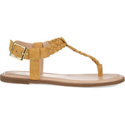 Genevive Womens Faux Leather Braided T-Strap Sandals
