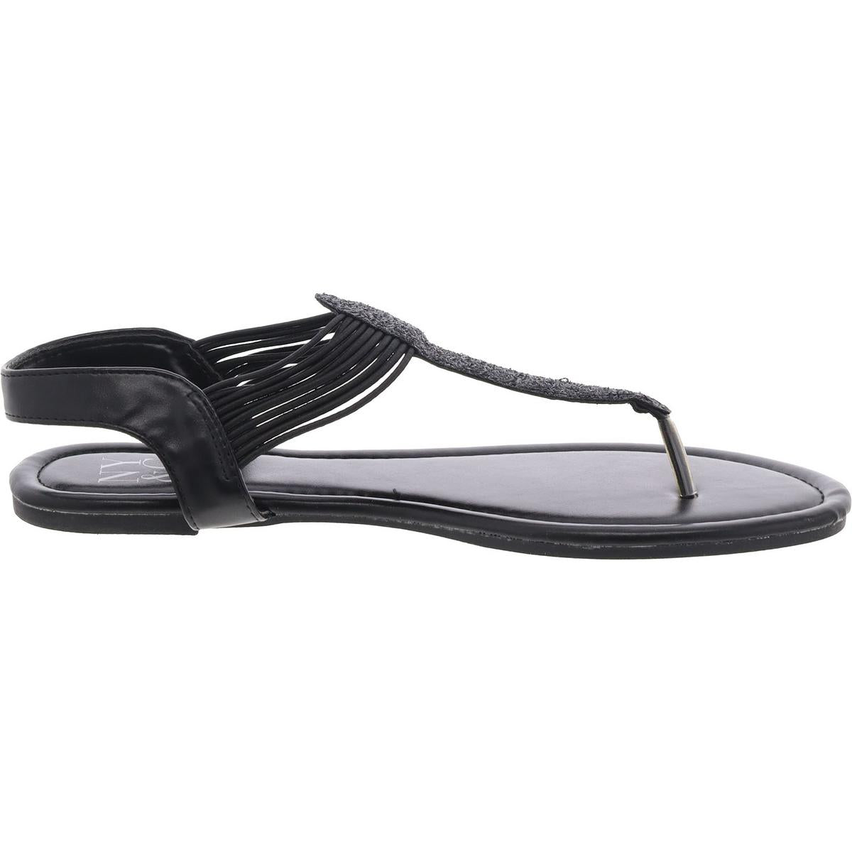 Womens Padded Insole Man Made Thong Sandals