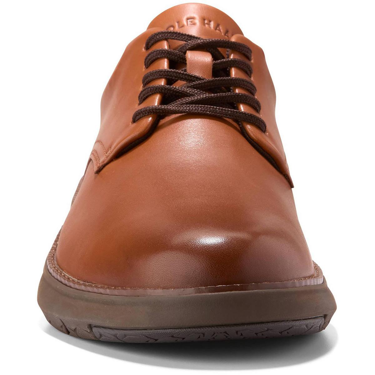 Mens Solid Faux Leather Oxfords