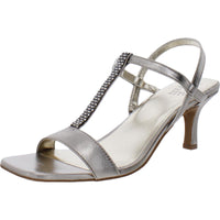 Skylar Womens Leather Ankle Strap Heels