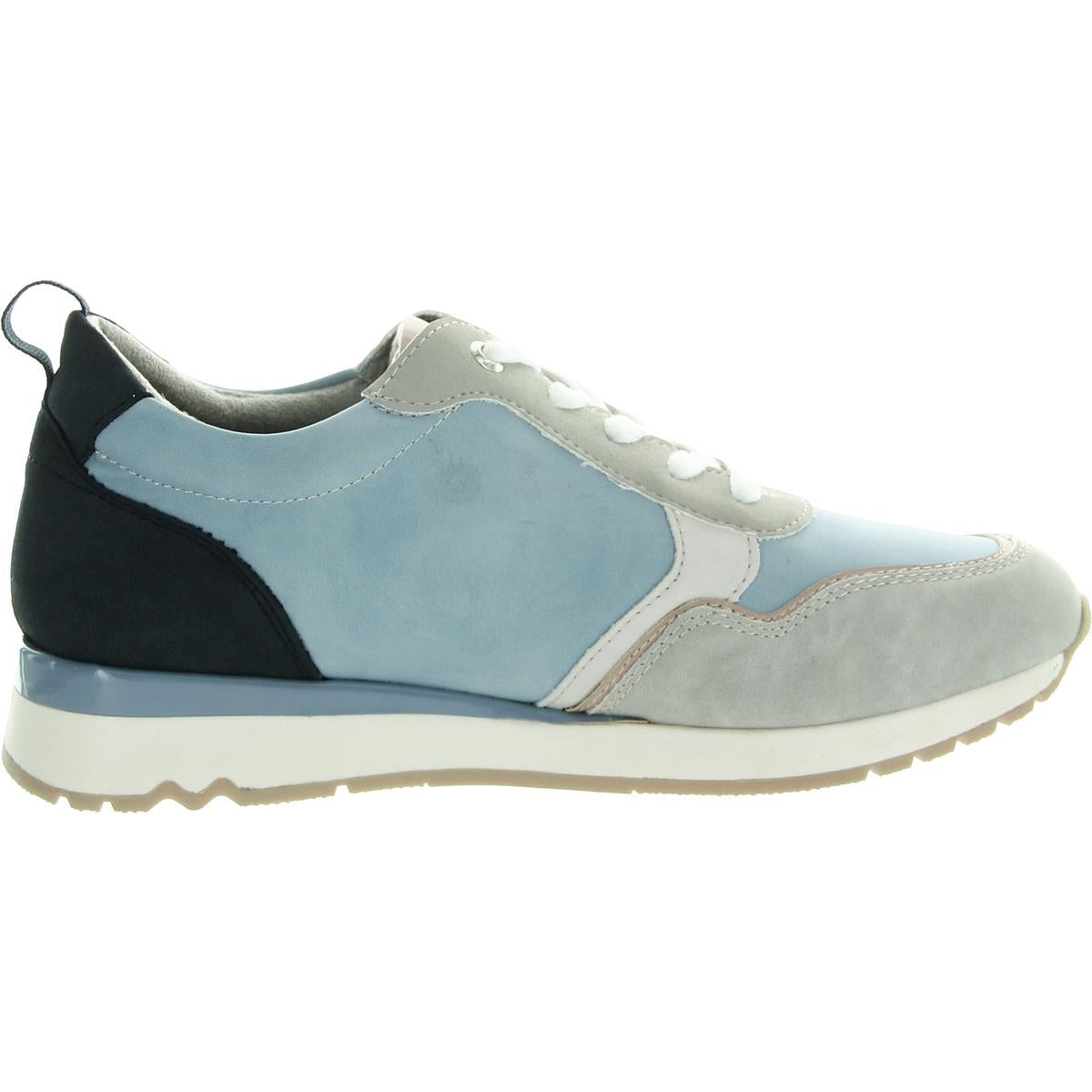 Samantha Womens Lace-Up Faux Leather Casual And Fashion Sneakers