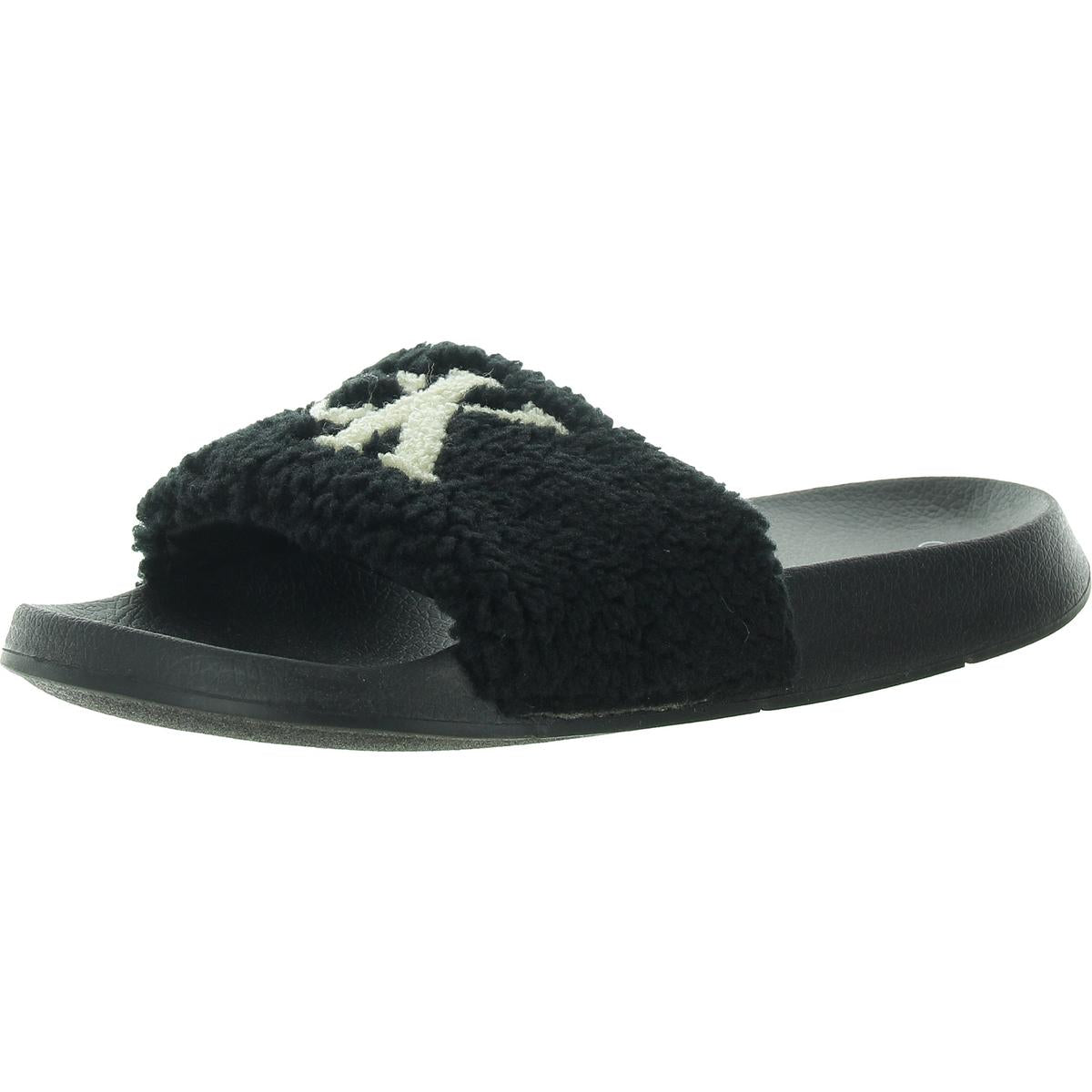 Mens Faux Fur Slide Sandals