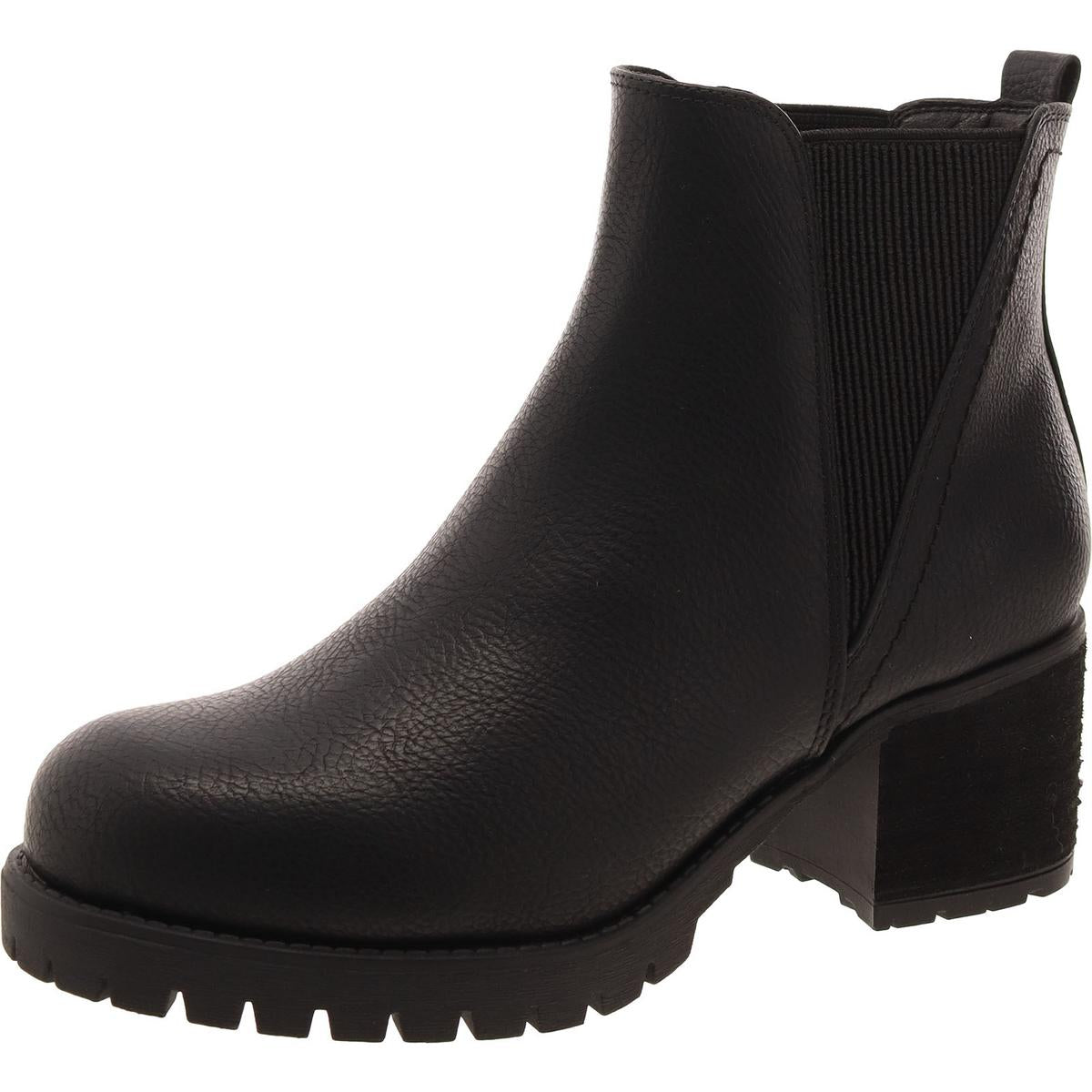 Jody Womens Faux Leather Ankle Chelsea Boots
