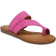Yuma Womens Faux Suede Toe Loop Slide Sandals