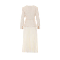 Self Portrait Self Portrait Women Tailored Boucle' And Chiffon Midi Dress