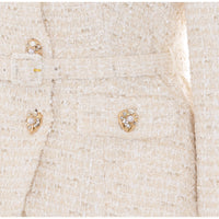 Self Portrait Self Portrait Women Tailored Boucle' And Chiffon Midi Dress