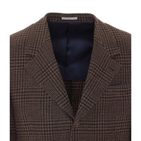 Brunello Cucinelli Brunello Cucinelli Men Tailored Prince Of Wales Cashmere Jacket