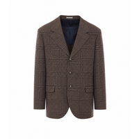 Brunello Cucinelli Brunello Cucinelli Men Tailored Prince Of Wales Cashmere Jacket