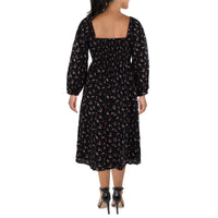 Womens Floral Print Cotton Maxi Dress