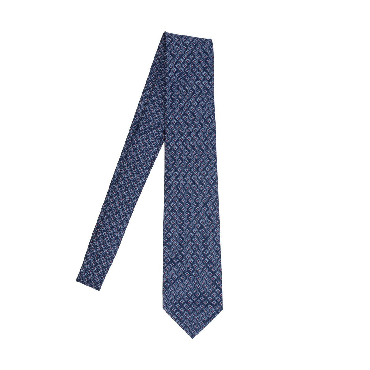 Ferragamo Men Tetris Print Silk Tie