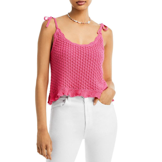 Womens Crochet Cropped Cami